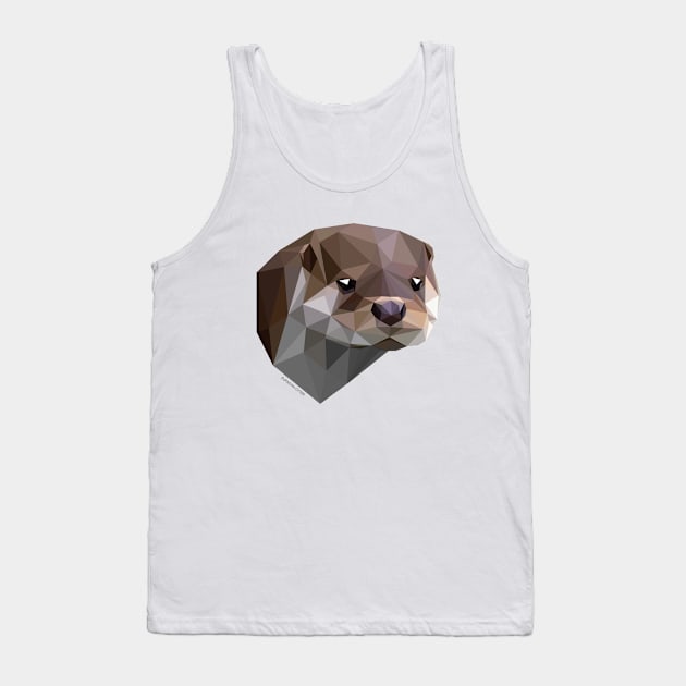 Eurasian Otter Tank Top by GeometricWildlife